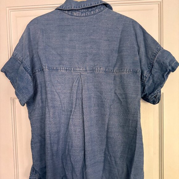 Cloth & Stone Anthropologie Chambray Button Down Denim M Medium Blouse - Picture 2 of 8